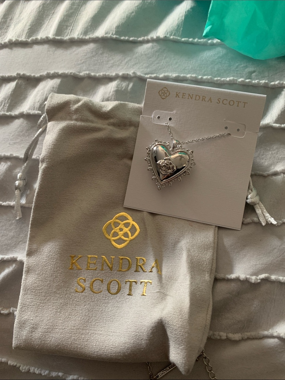 Kendra Scott Silver Heart Pendant Necklace